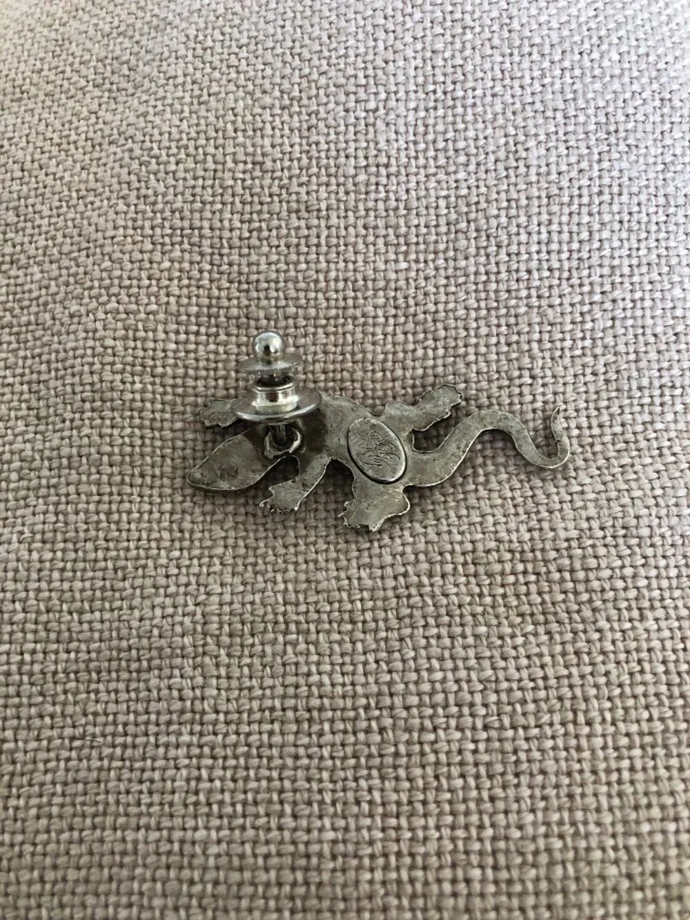 Kirks Folly Silver Toned Rhinestone Lizard Brooch Pin